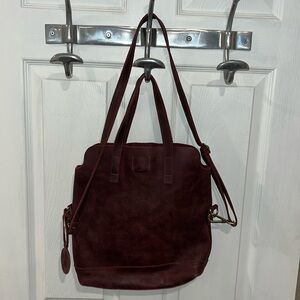 Roots Burgundy Tote Bag